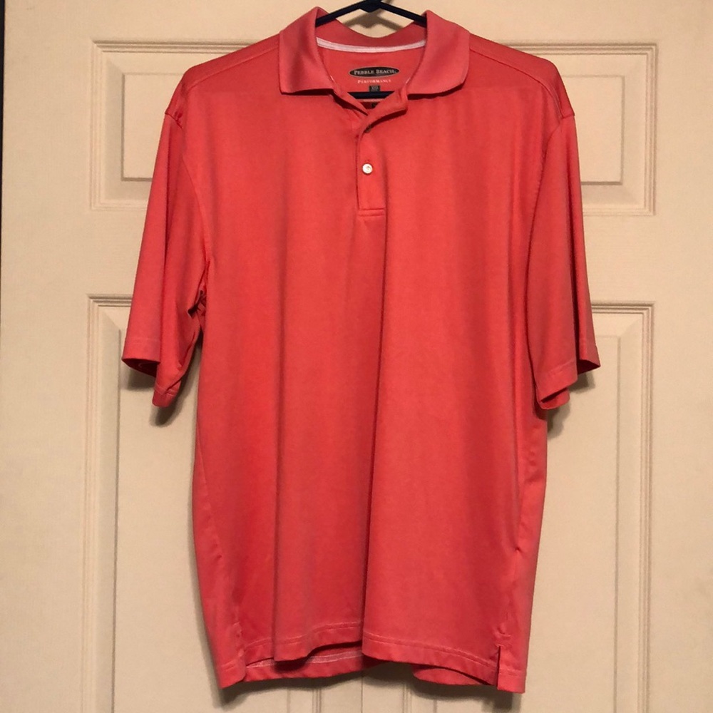 Coral colored Pebble Beach Golf Polo
